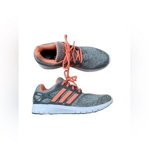 Adidas Women's Size 8.5 Energy Cloud V Running Shoes in Grey/Sun Glow